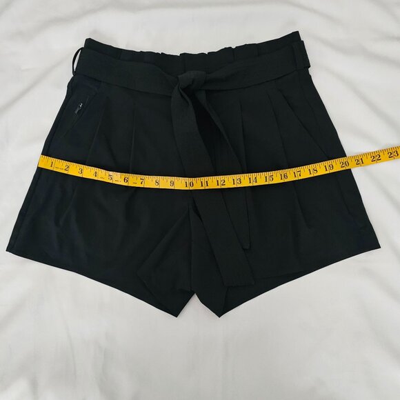 Athleta Sky Line Short II Black Paperbag Tie Waist Shorts Women's Size 6 - Picture 12 of 16